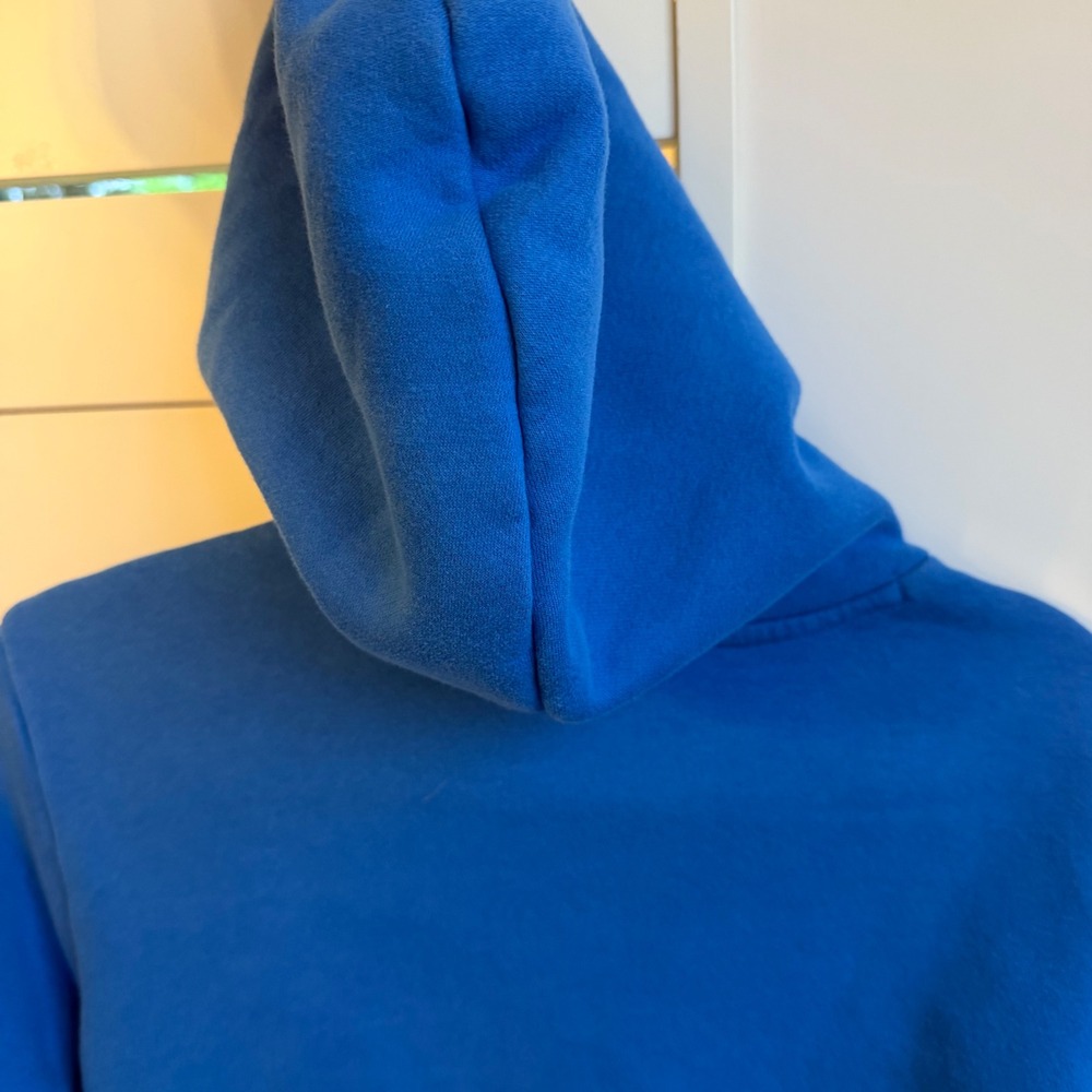 Puma Hoodie Sweatshirt Kids‎ Youth Size M (10/12) Blue White Colorblock Soft - Picture 4 of 7